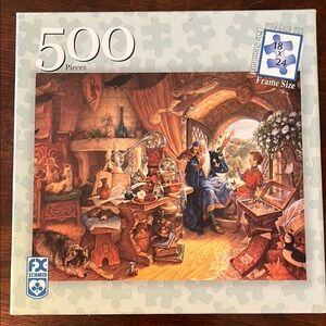 500-piece jigsaw puzzle. “Merlin & Arthur” by FX Schmid. Assembled only once.